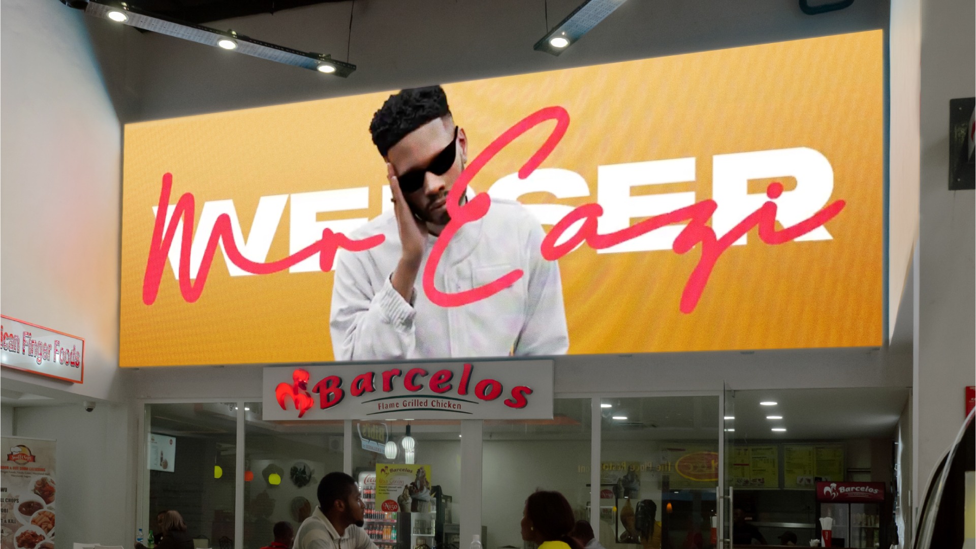 Indoor LED-weergave winkelcentrum