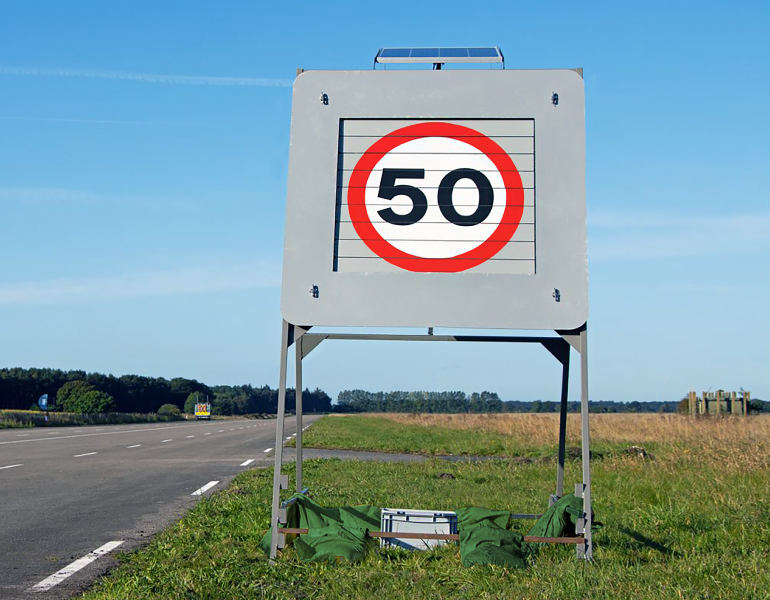 Solar powered prismatic vms 5